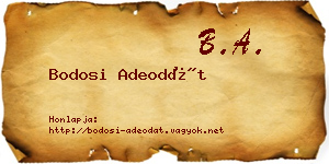 Bodosi Adeodát névjegykártya